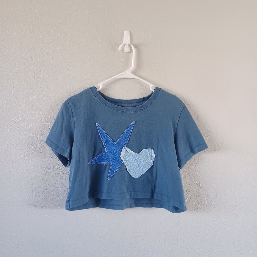 Urban Outfitters Cropped Crewneck Patch T-shirt